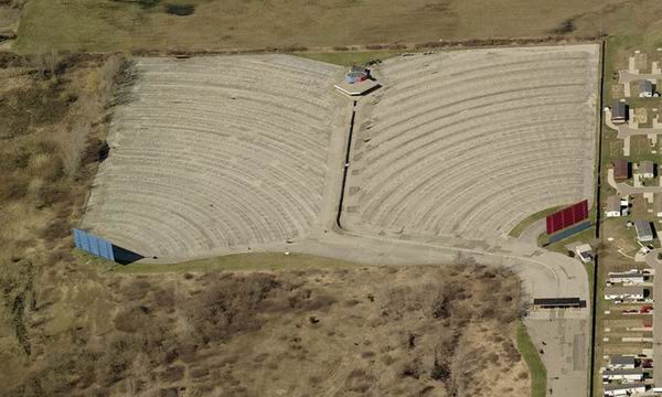 Miracle Twin Drive-In Theatre - Aerial From Ms Live